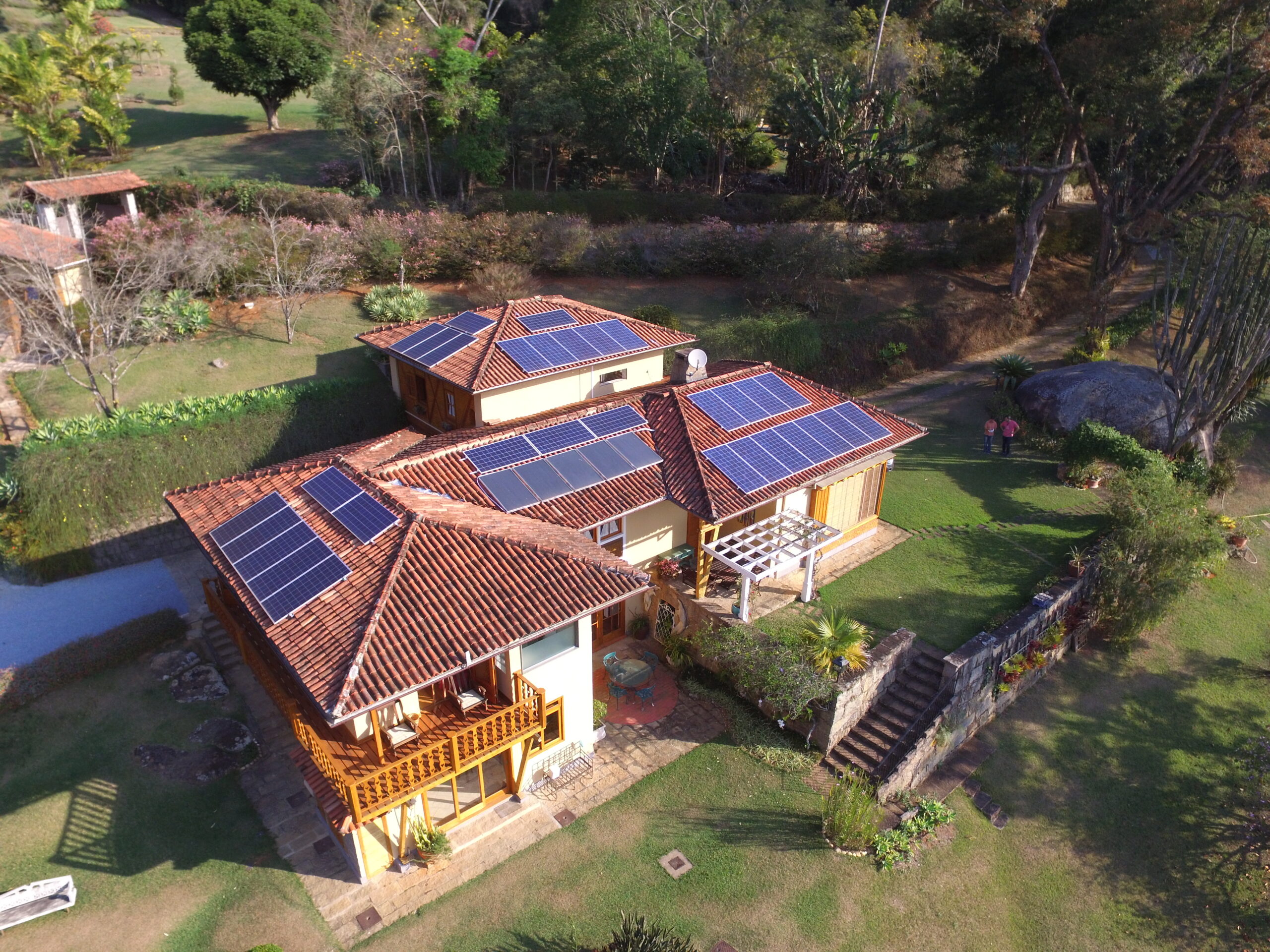 Usina fotovoltaica — Vista aérea